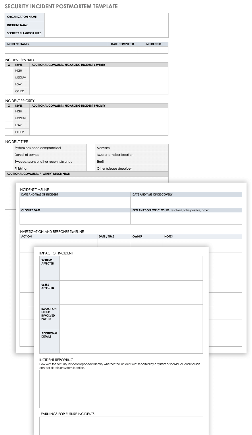 Security Incident Postmortem Template