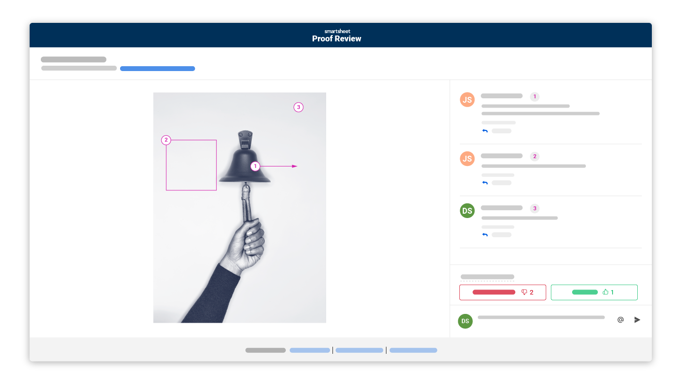 Proofing an image file in Smartsheet