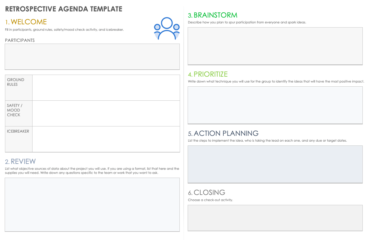 Retrospective Agenda Template