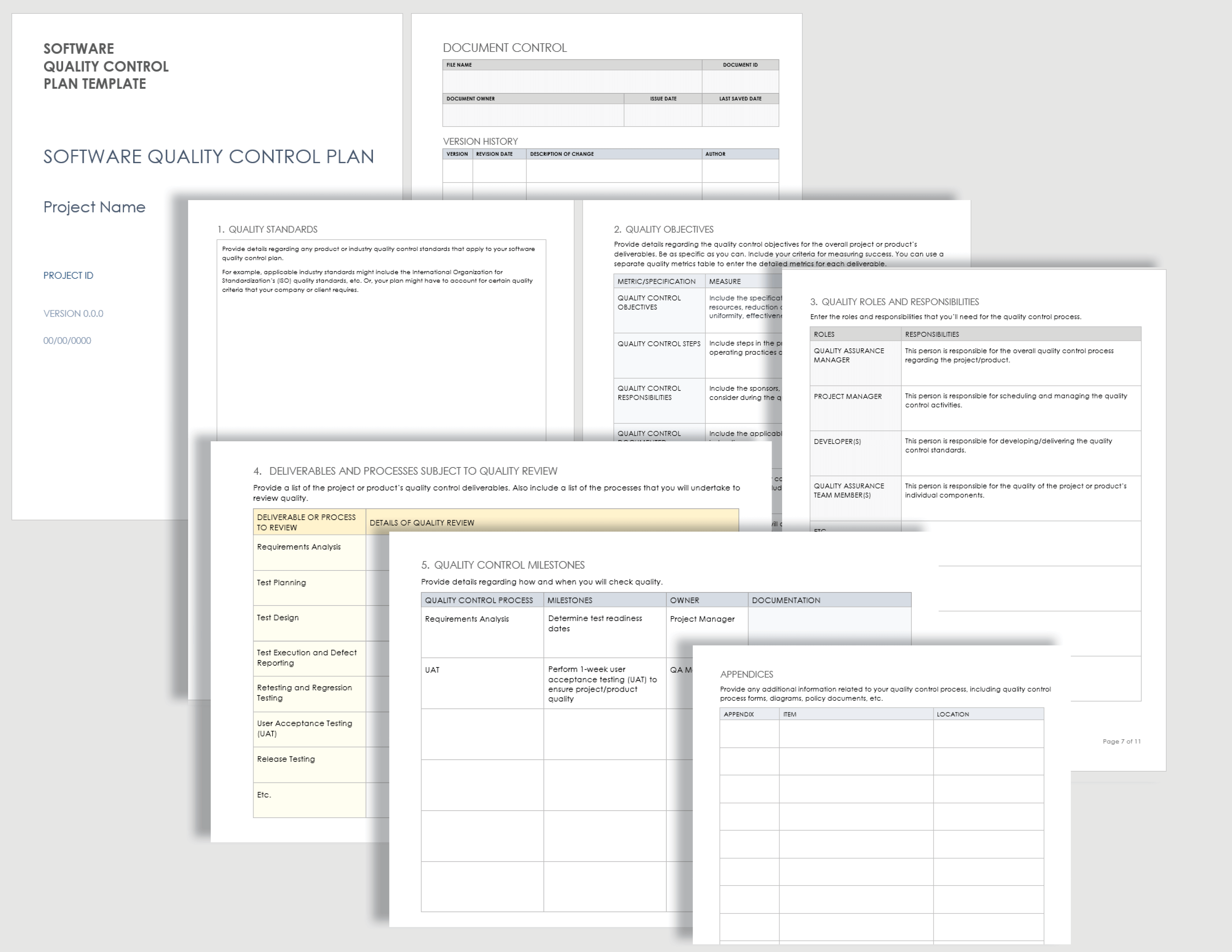 Software Quality Control Plan Template