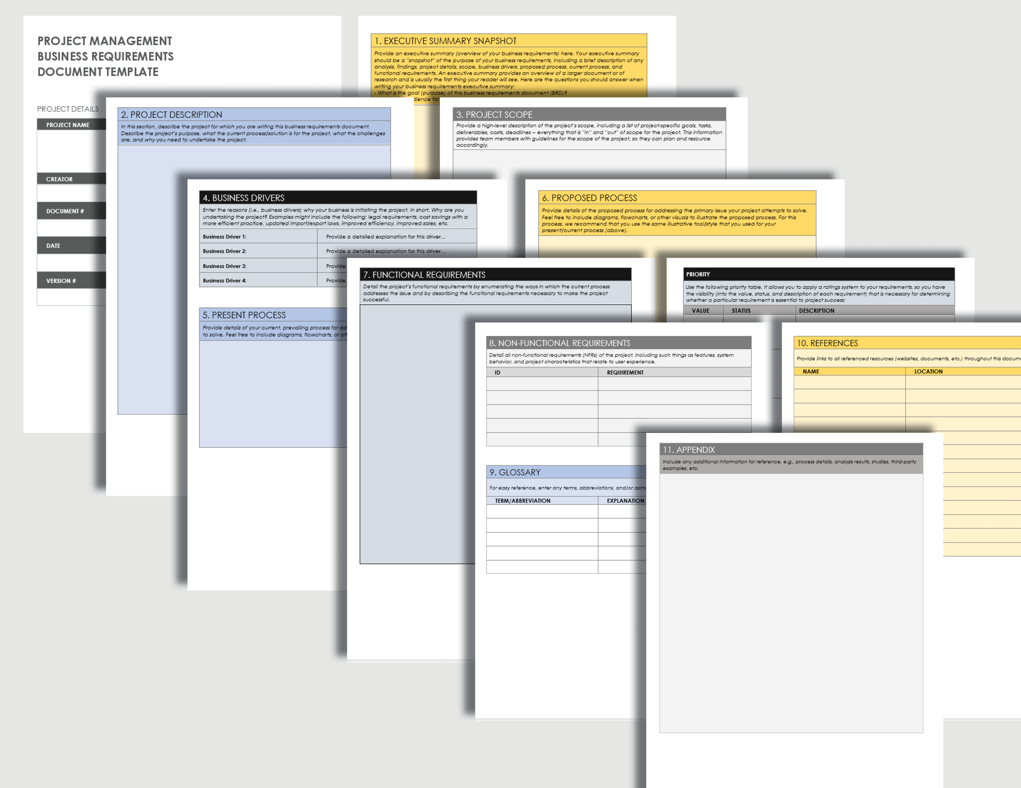 Project Management Business Requirements Document Template