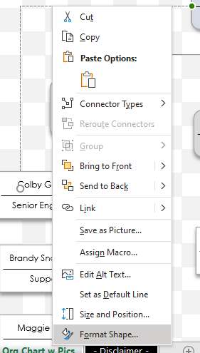 Org Chart Format Line