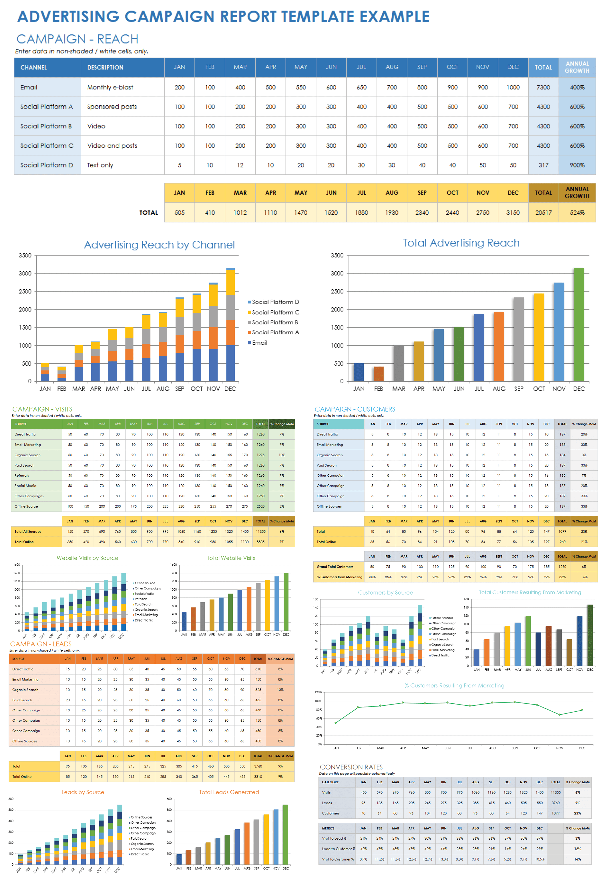 Advertising Campaign Report Example Template