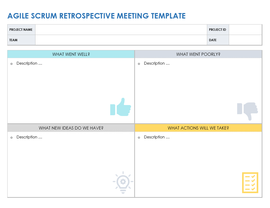 Agile Scrum Retrospective Meeting Template