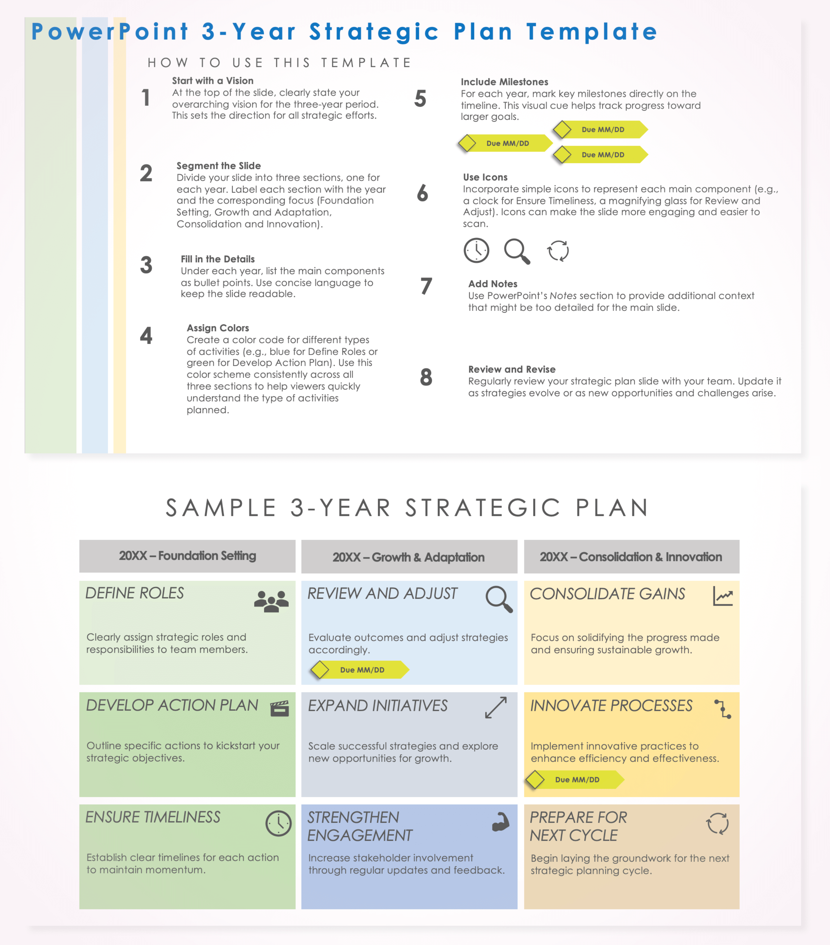 PowerPoint 3 Year Strategic Plan Template