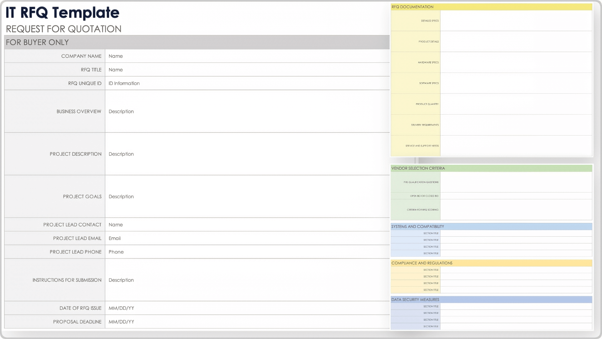 IT RFQ Template