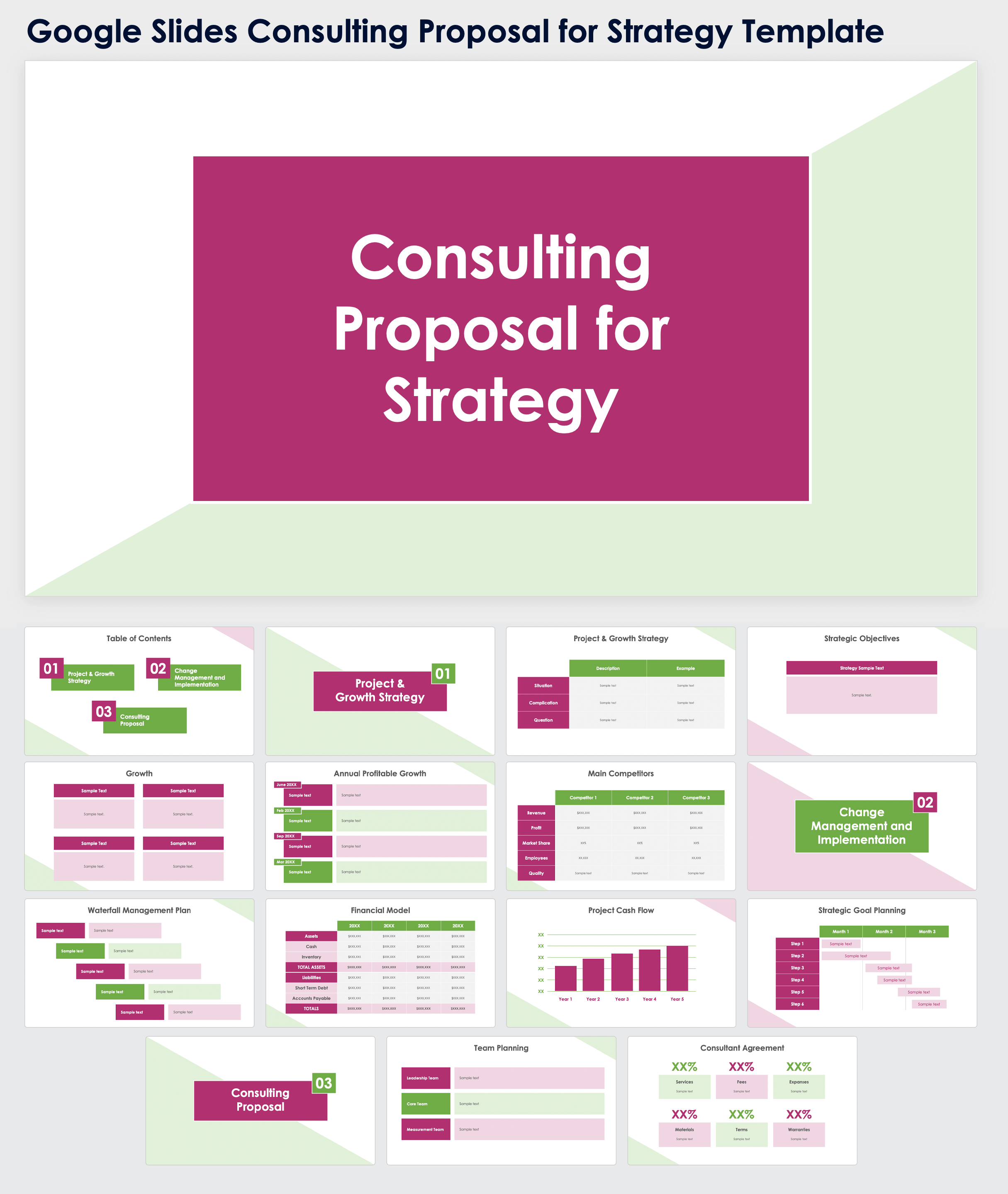 Google Slides Consulting Proposal for Strategy Template