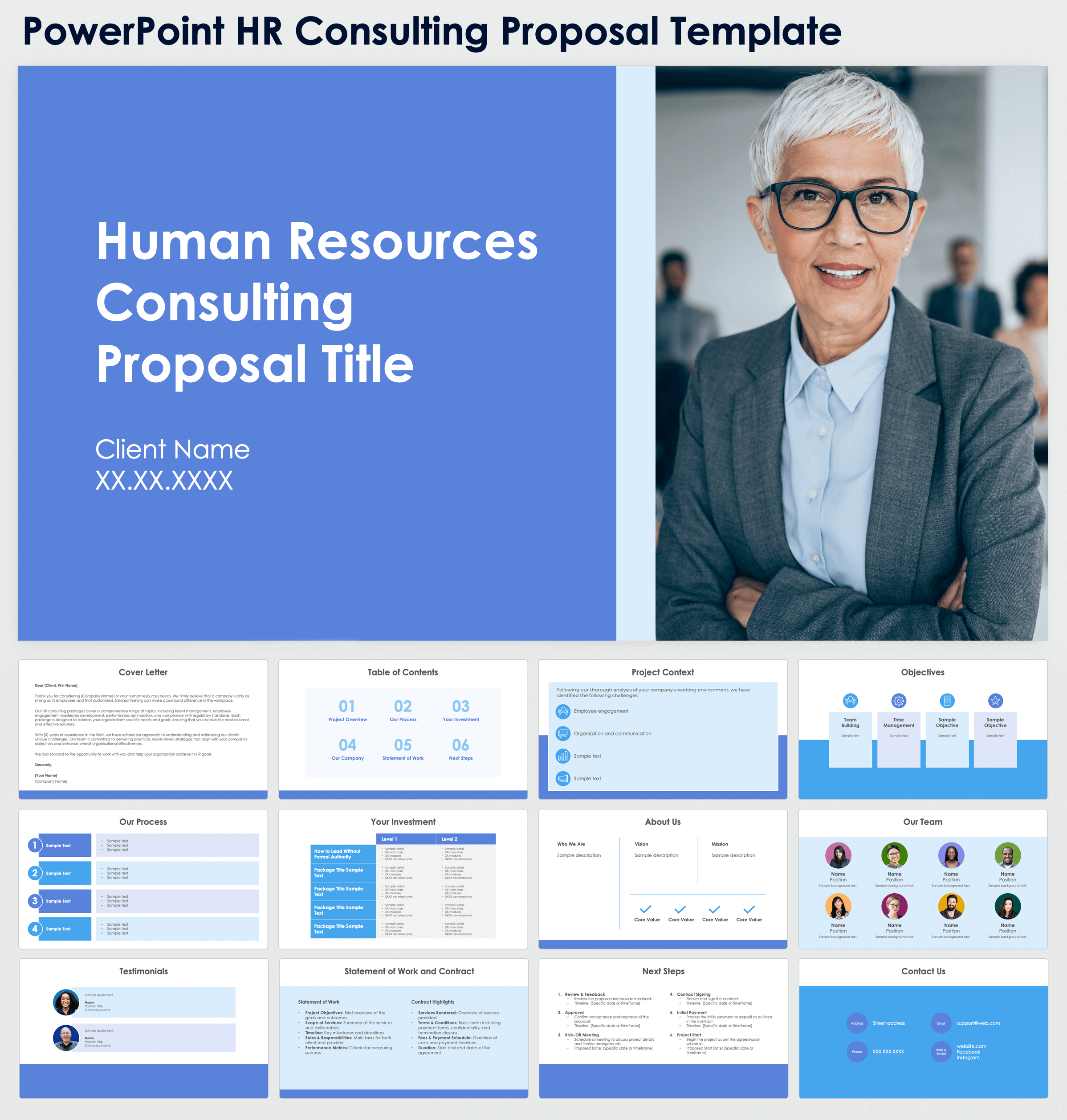 PowerPoint HR Consulting Proposal Template