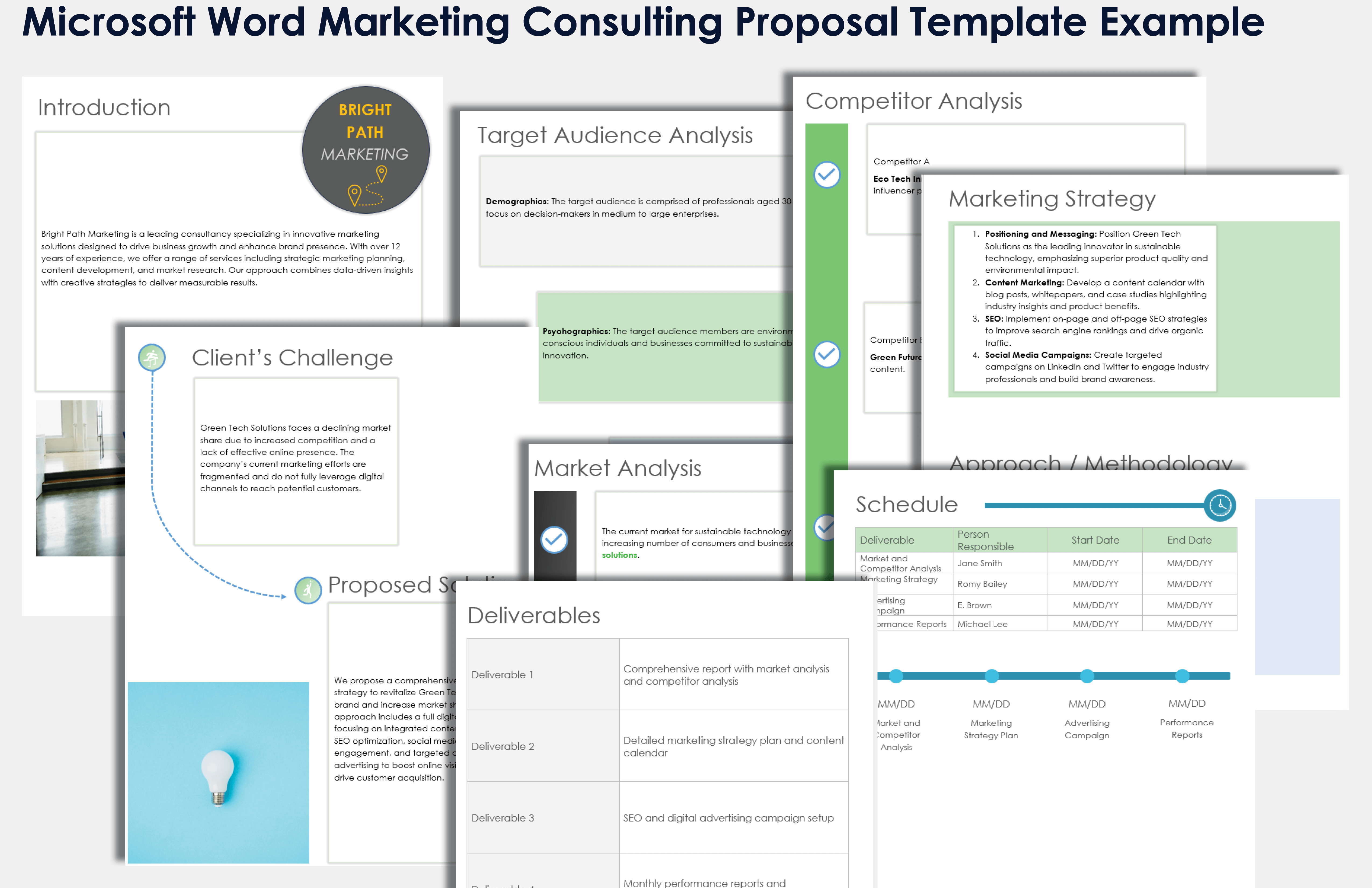 Microsoft Word Marketing Consulting Proposal Template Example