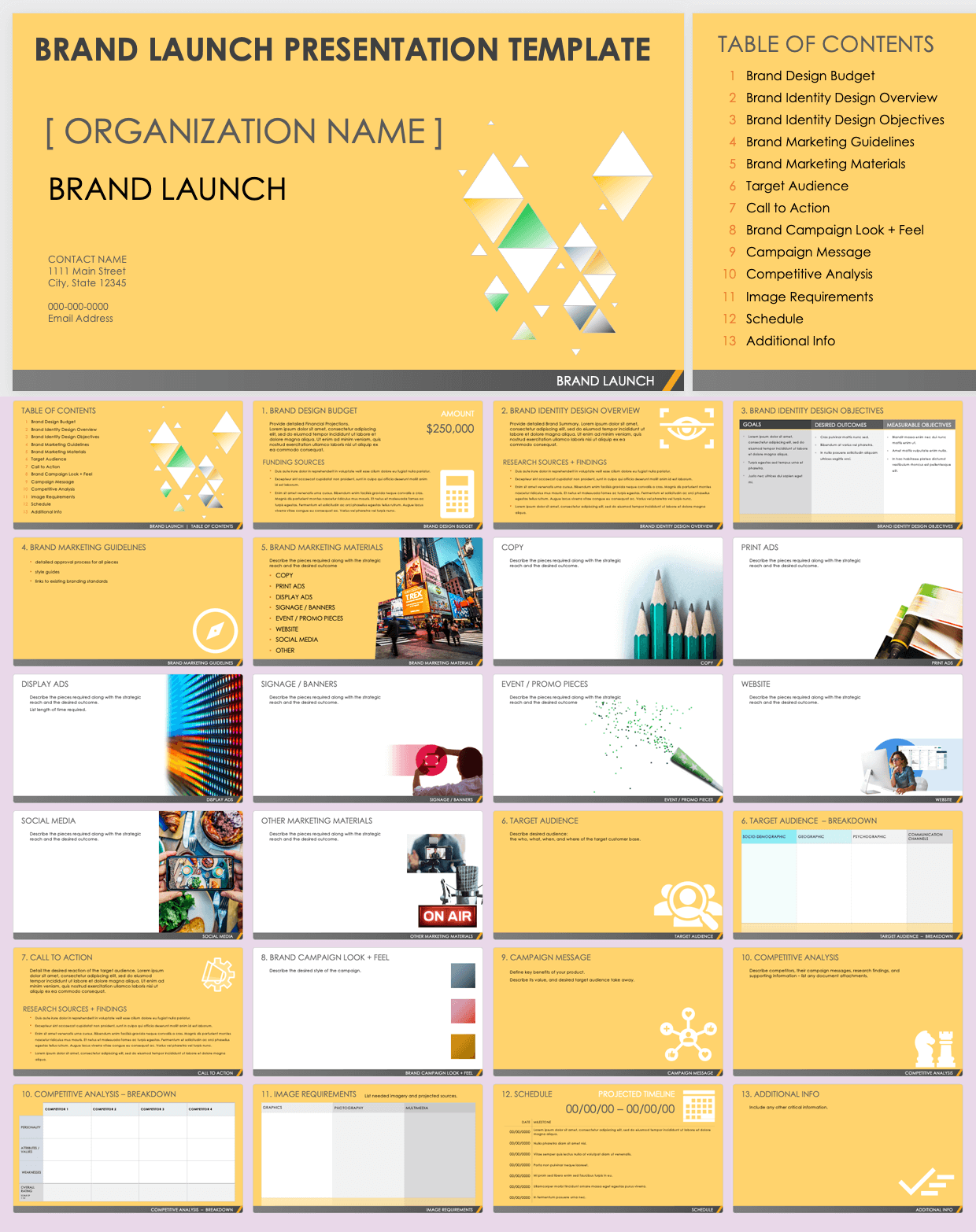 Brand launch presentation template