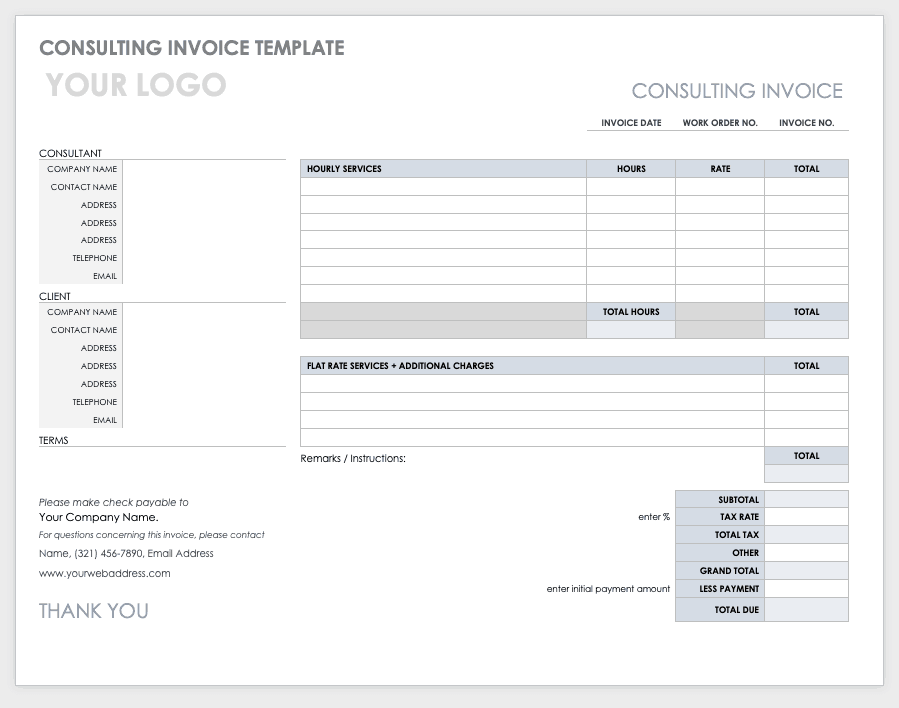 Consulting Invoice Template