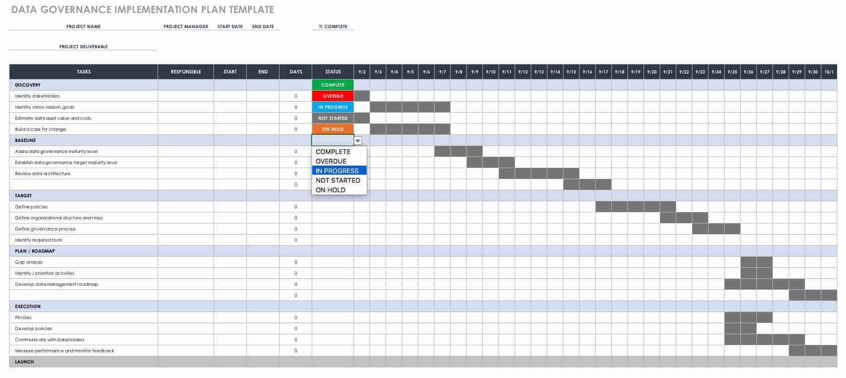 Data Governance Implementation Plan Template