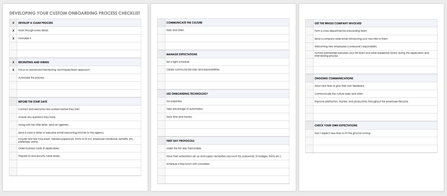 Developing Your Custom Onboarding Process Checklist