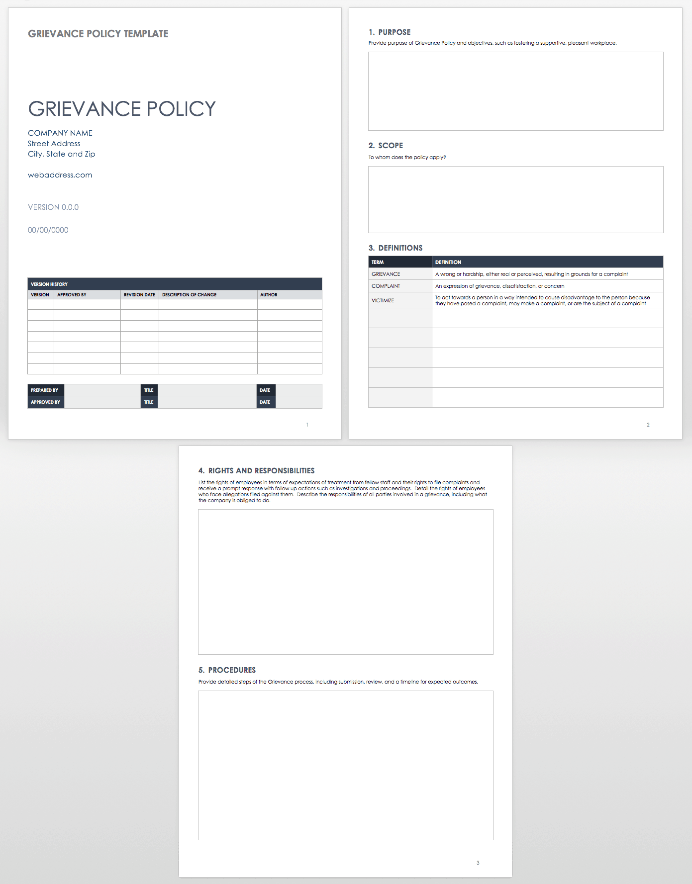 Grievance Policy Template