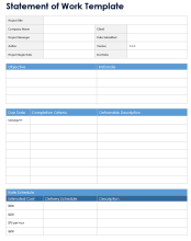 Statement of Work Template